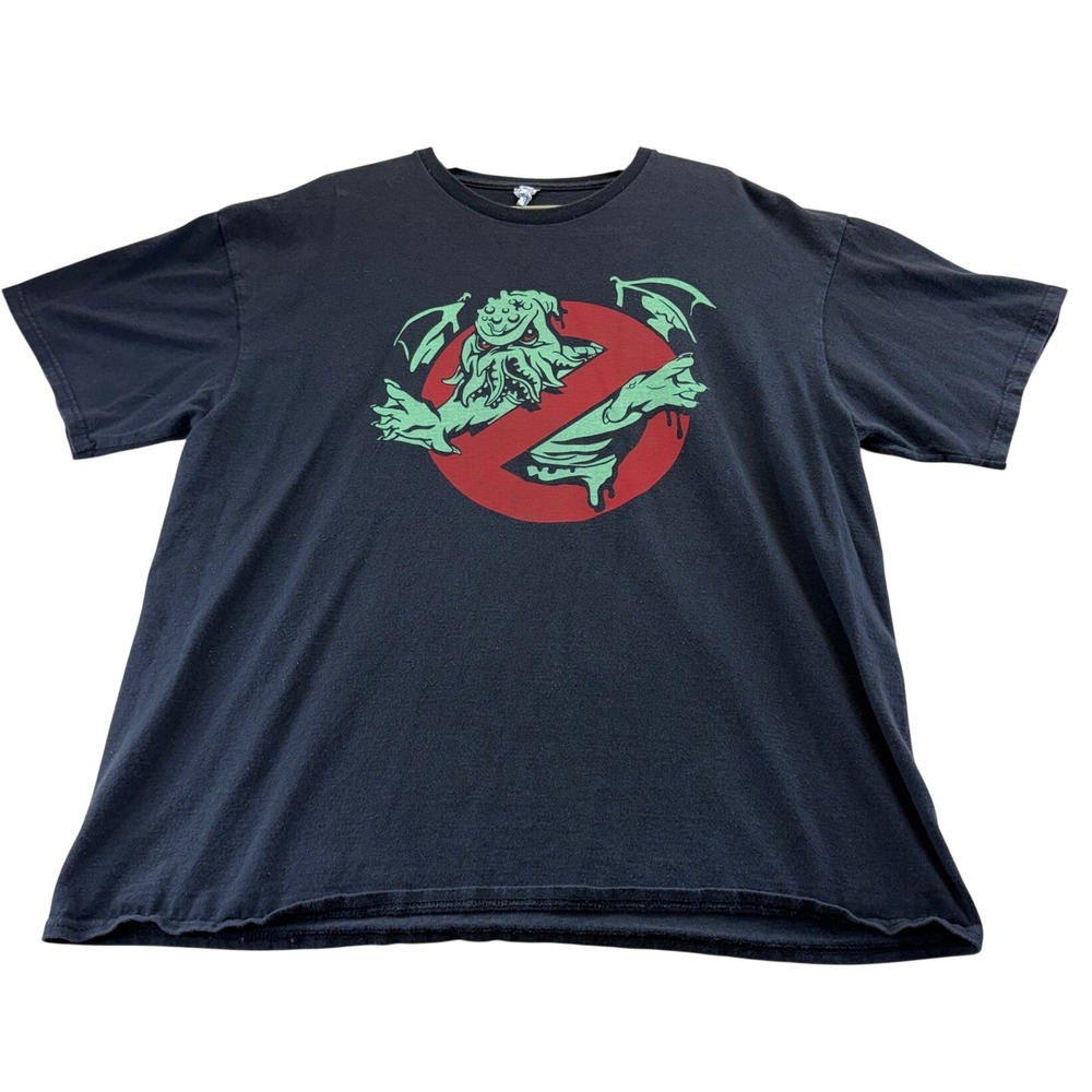 Delta T-Shirt Mens XL Black Cthulhu Ghostbusters Mashup Graphic Tee Short Sleeve